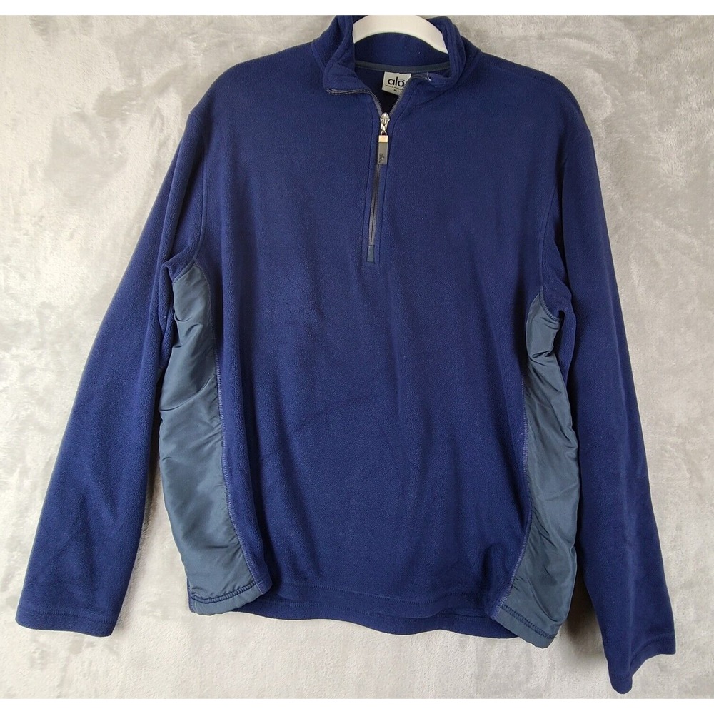 Alo‎ Fleece Pullover Quarter Zip Athletic Jacket Activewear Top Size M